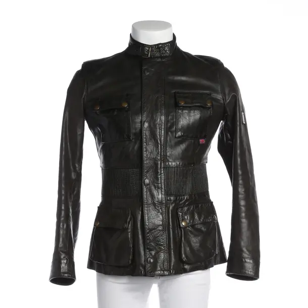 Lederjacke in Schwarz, Leder, Belstaff