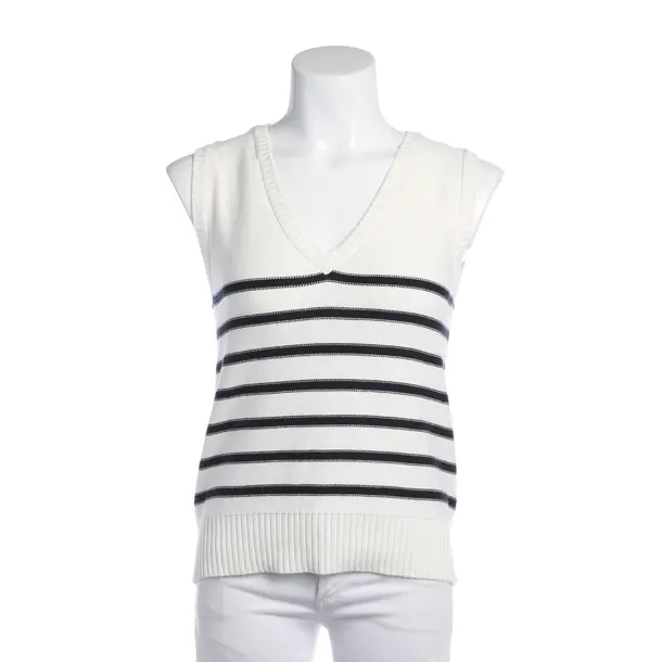 Sweater Vest in White, Cotton, Allude