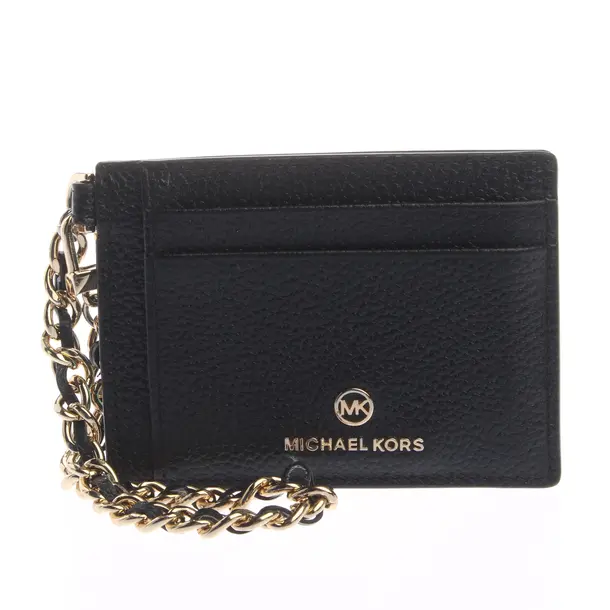 Card Holder in Black, Leather, Michael Kors