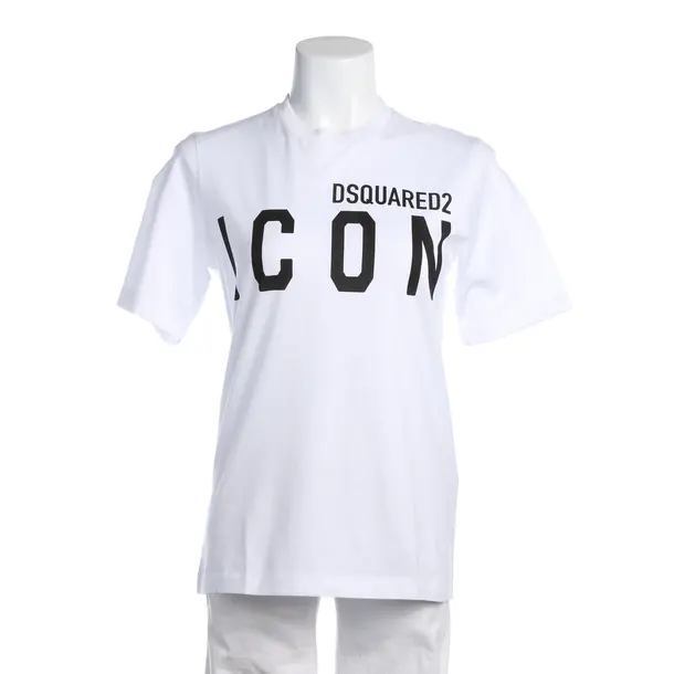 Shirt in Weiß, Baumwolle, Dsquared