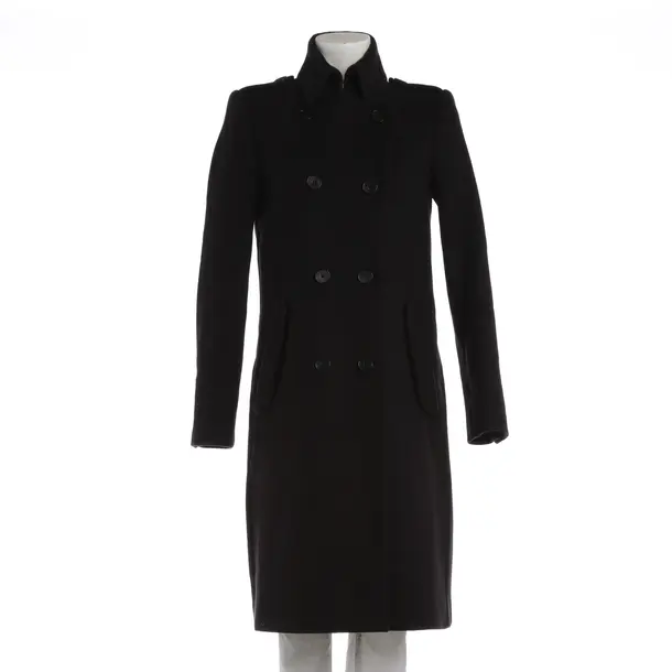 Mid-Season Coat in Black, Wool, Drykorn