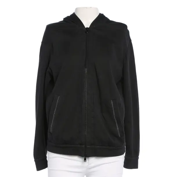 Zip-up Hoodie in Black, Cotton, Brunello Cucinelli
