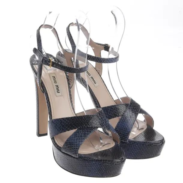 Sandaletten in Blau, , Miu Miu