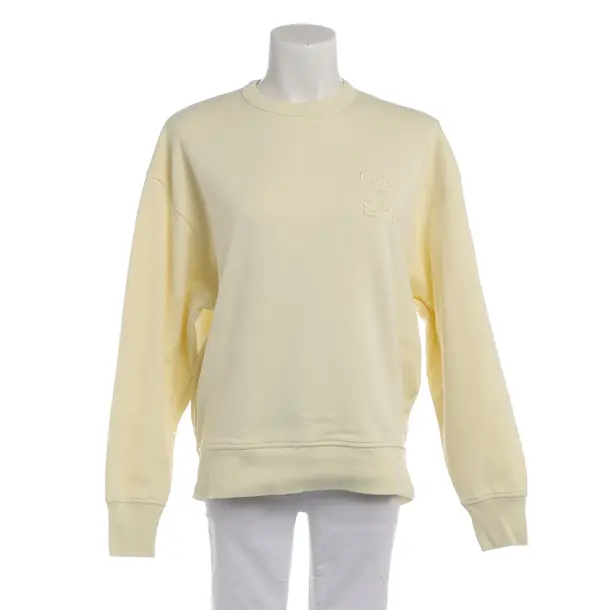 Sweatshirt in Yellow, Cotton, Closed