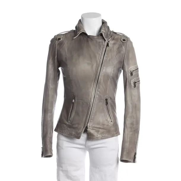 LeatherJacket, in Gray, Leather, Schyia