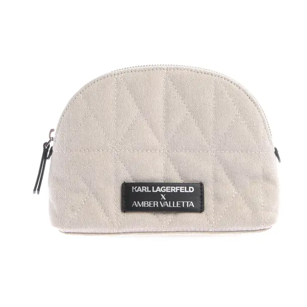 Handbag in White, Cotton, Karl Lagerfeld