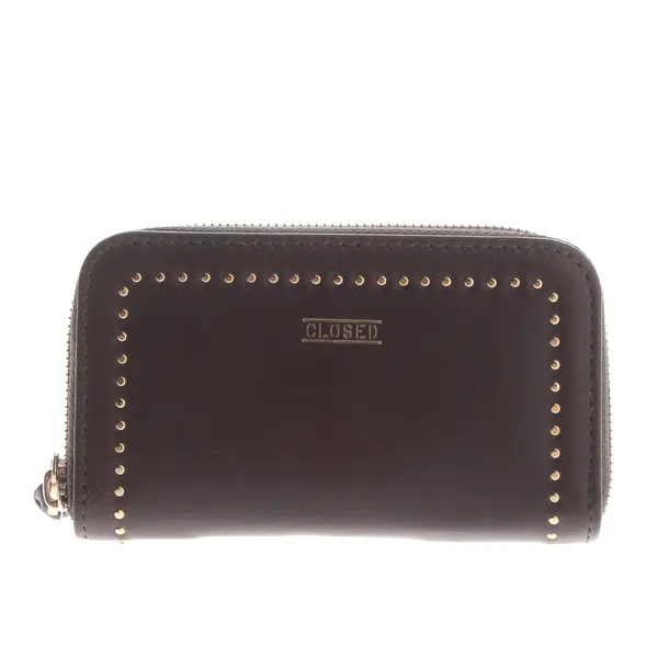 Wallet in Brown, Leather, Closed