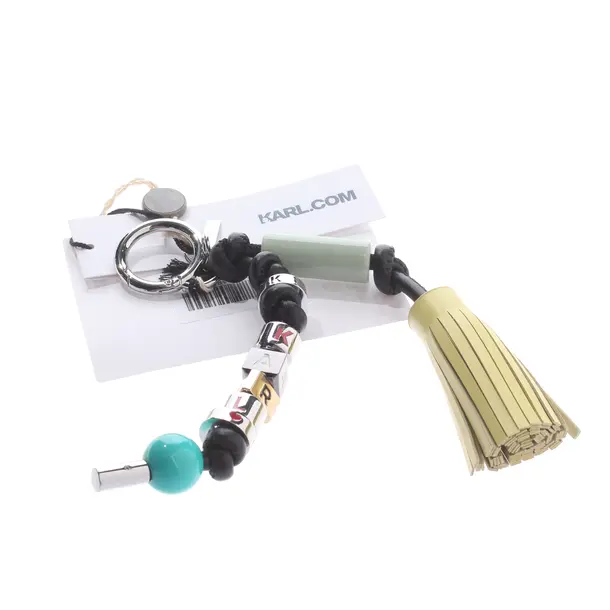 Schlüsselanhänger, in Mehrfarbig, Leder, Karl Lagerfeld