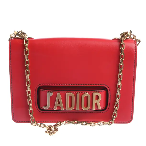 Shoulder Bag, in Red, Leather, Dior
