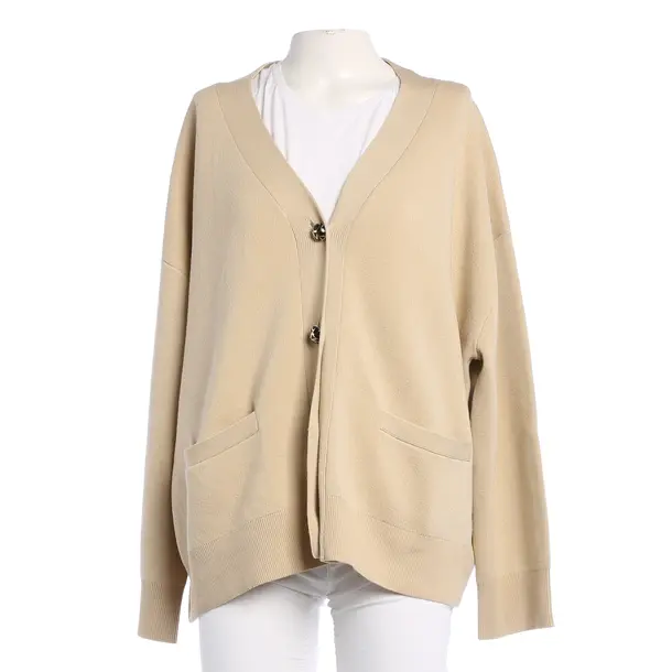 Cardigan in White, Wool, Totême
