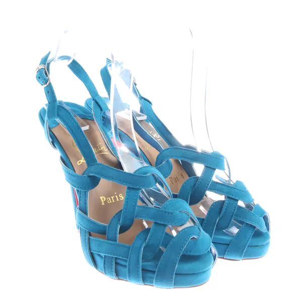 Heeled Sandals in Blue, , Christian Louboutin