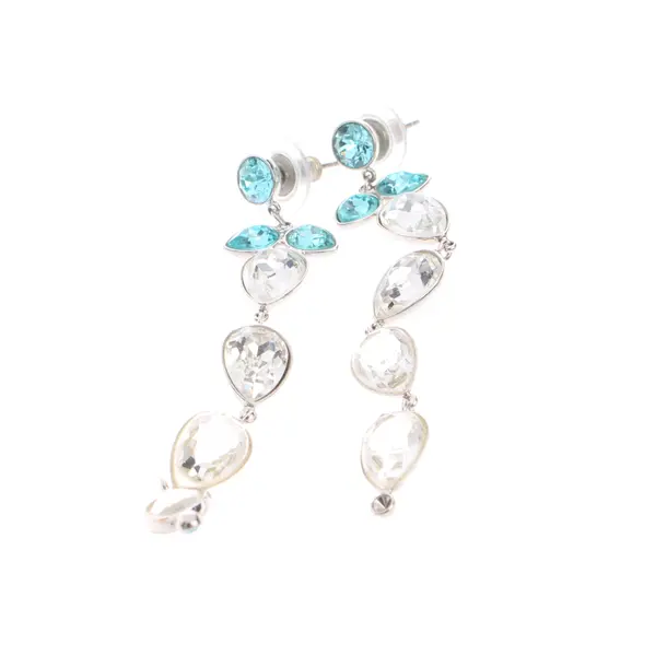 Earrings, in Silver, Metal (metallic, metallized), Swarovski