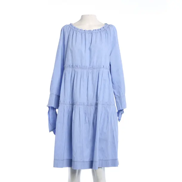 Dress, in Light Blue, Cotton, Odeeh