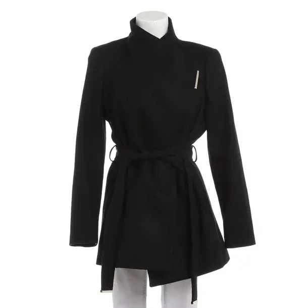 Mid-Season Coat, in Black, Wool, Ted Baker