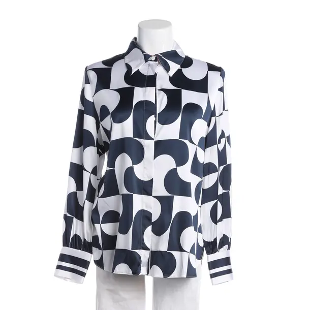 Blouse, in Navy, Silk, Herzensangelegenheit