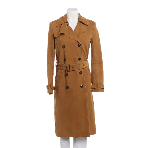 Cappotto in pelle, in Marrone chiaro, Pelle, Chiuso