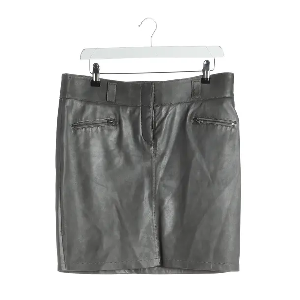 Rock, in Grau, Leder, Marc Cain