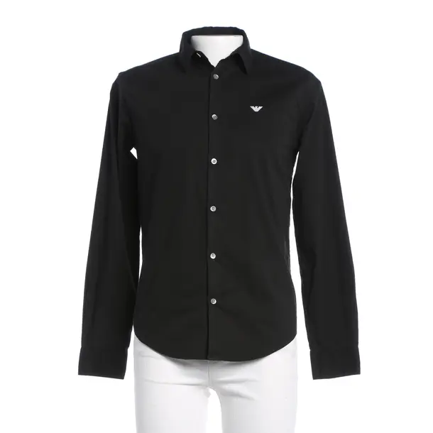 Shirt, in Black, Cotton, Emporio Armani