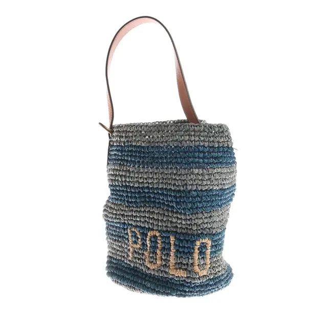 Handtasche, in Grau, Baumwolle, Polo Ralph Lauren