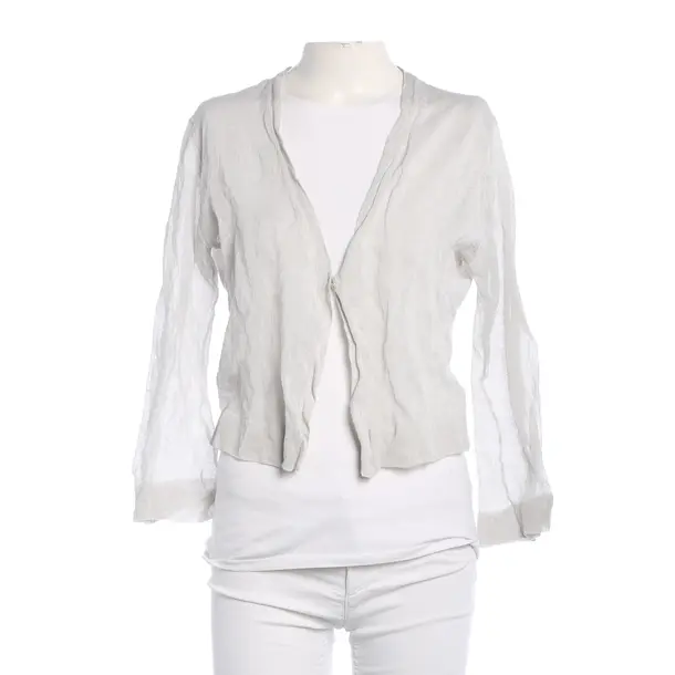 Cardigan, in Light Gray, Cotton, Fabiana Filippi