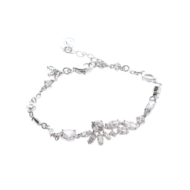 Bracelet, in Silver, Metal (metallic, metallized), Swarovski