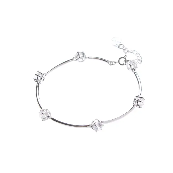 Bracelet, in Silver, Metal (metallic, metallized), Swarovski