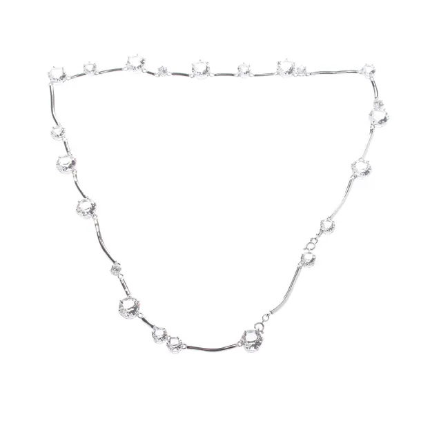 Necklace, in Silver, Metal (metallic, metallized), Swarovski