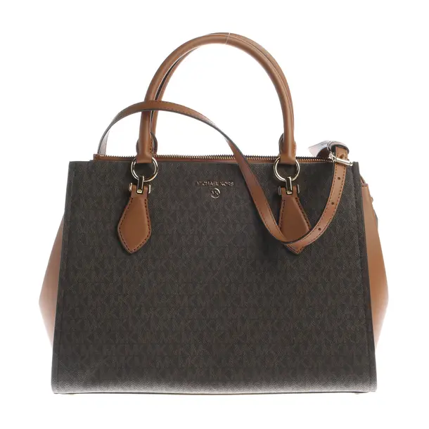 Handtasche, in Dunkelbraun, Papier/Leder, Michael Kors