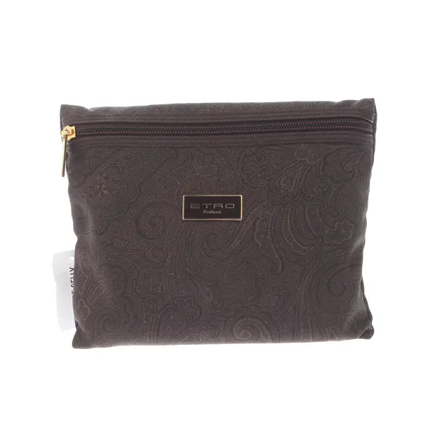 Kosmetiktasche, in Braun, Polyimid, Etro