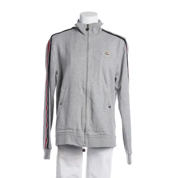 Zip-up Hoodie, in Light Gray, Cotton, Moncler