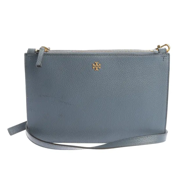 Shoulder Bag, in Light Blue, Leather, Tory Burch