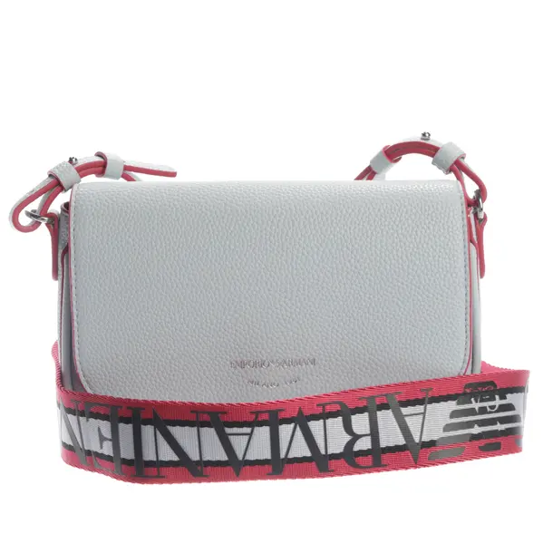 Schultertasche, in Hellgrau, Leder, Emporio Armani