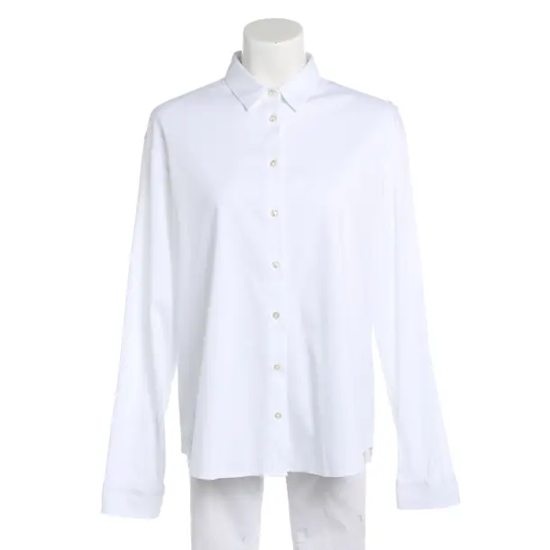 Blouse, in White, Cotton, Soluzione