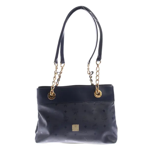 Schultertasche, in Navy, Polyvinyl, MCM