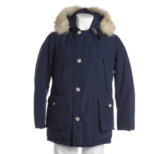 Winter Jacket, in Navy, Cotton, Woolrich