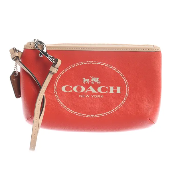 Pochette, in Rot, Leder, Coach