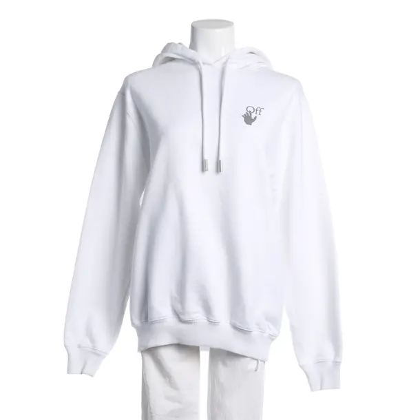 Hoodie, in Weiß, Baumwolle, Off-White