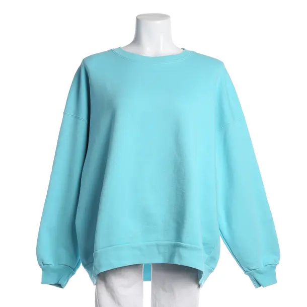 Sweatshirt, in Türkis, Baumwolle, American Vintage