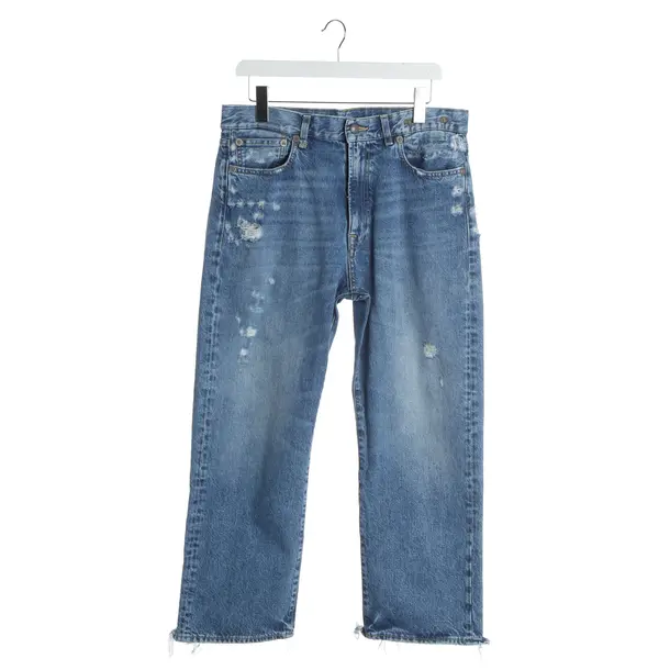 Straight Fit Jeans, in Blue, Cotton, R13