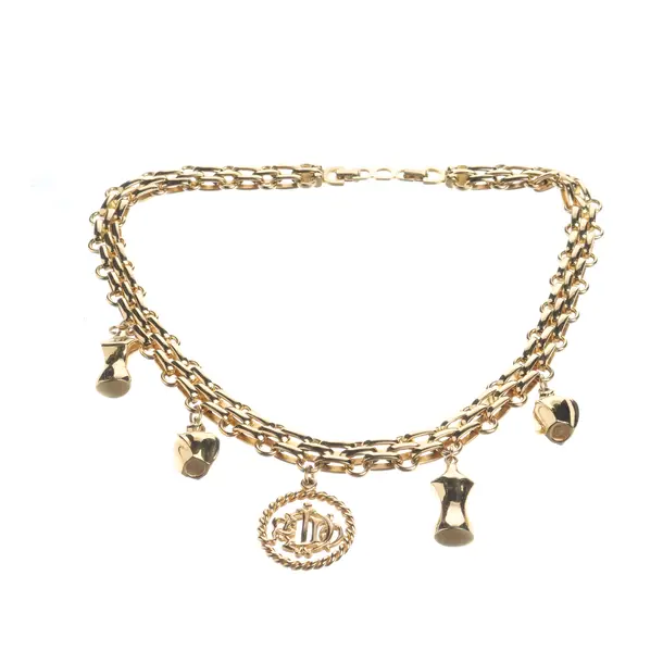 Halskette, in Gold, Metall (metallisch, metallisiert), Dior