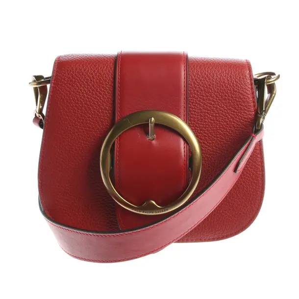 Shoulder Bag, in Red, Leather, Polo Ralph Lauren