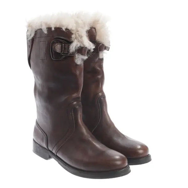 Winterboots, in Braun, Burberry Prorsum