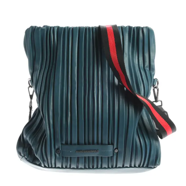 Shoulder Bag, in Blue, Leather, Karl Lagerfeld