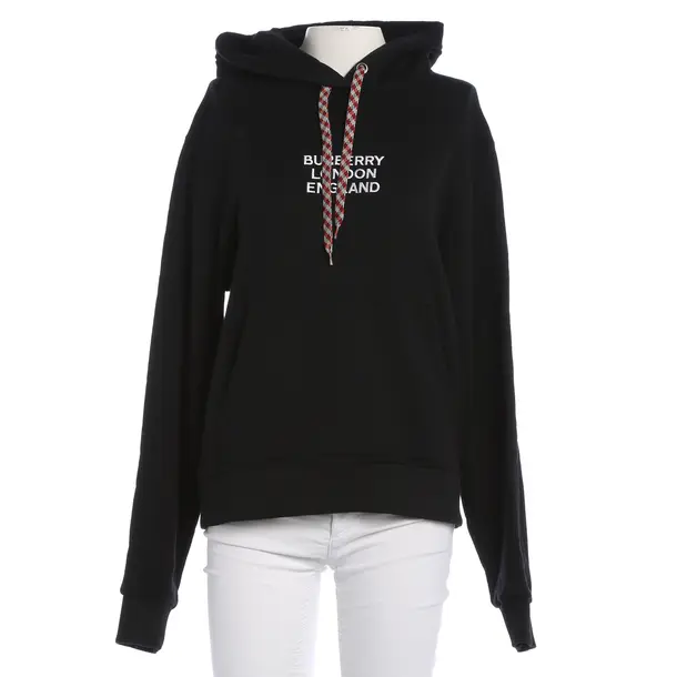 Hoodie, in Schwarz, Baumwolle, Burberry London