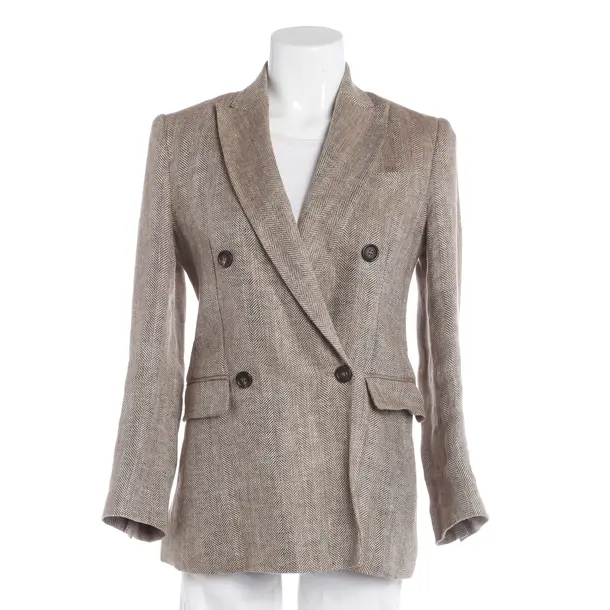 Blazer, in Braun, Leinen, Brunello Cucinelli