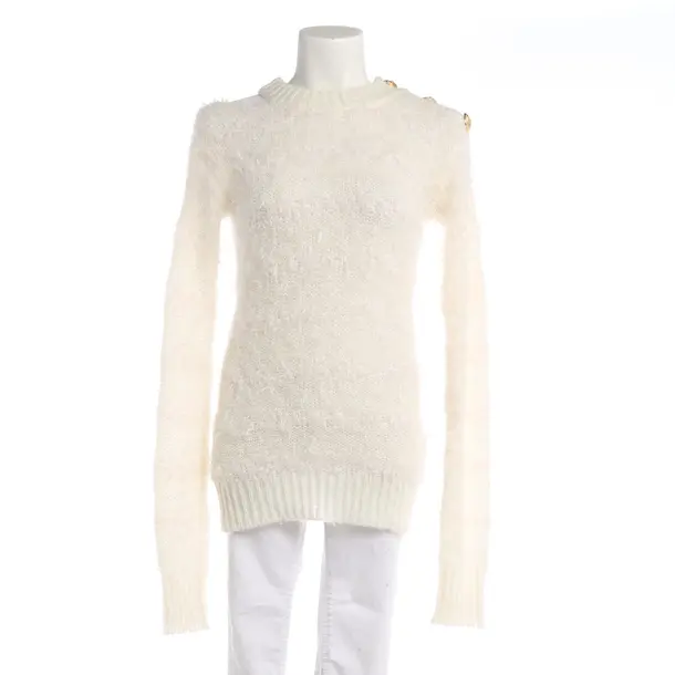 Pullover in Weiß, Wolle, Balmain