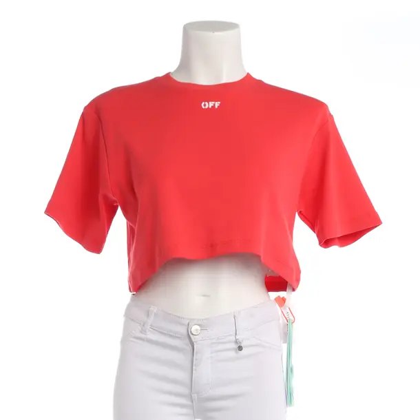 Shirt in Rot, Baumwolle, Off-White