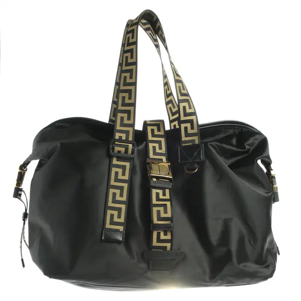Duffle Bag in Black, Polyvinyl, Versace