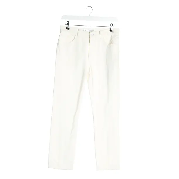 Jeans Straight Fit in Weiß, Baumwolle, Off-White