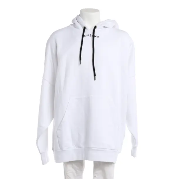 Hoodie in White, Cotton, Palm Angels
